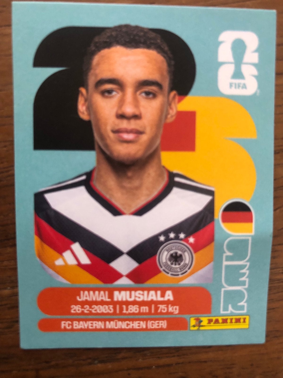 Panini WK 2026 Jamal Musiala Duitsland GER 15 Sticker, Ophalen of Verzenden, Nieuw, Buitenlandse clubs, Poster, Plaatje of Sticker