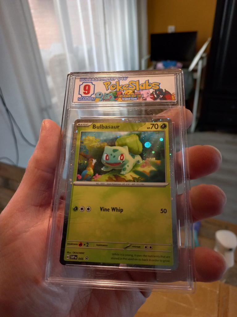 Bulbasaur psa 9, Ophalen of Verzenden, Zo goed als nieuw, Losse kaart, Foil
