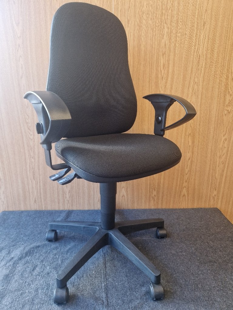 Bureaustoel Topstar Support SY zwart gestoffeerd (nieuw), Huis en Inrichting, Bureaustoelen, Ophalen, Zwart, Nieuw, Bureaustoel