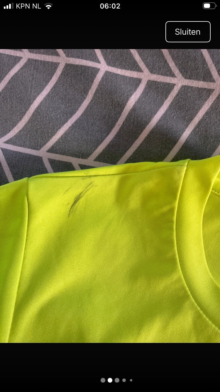 Dutchy Sportset: Neon Shirt & Zwarte Short - Maat 164, Ophalen of Verzenden, Gebruikt, Jongen of Meisje, Setje