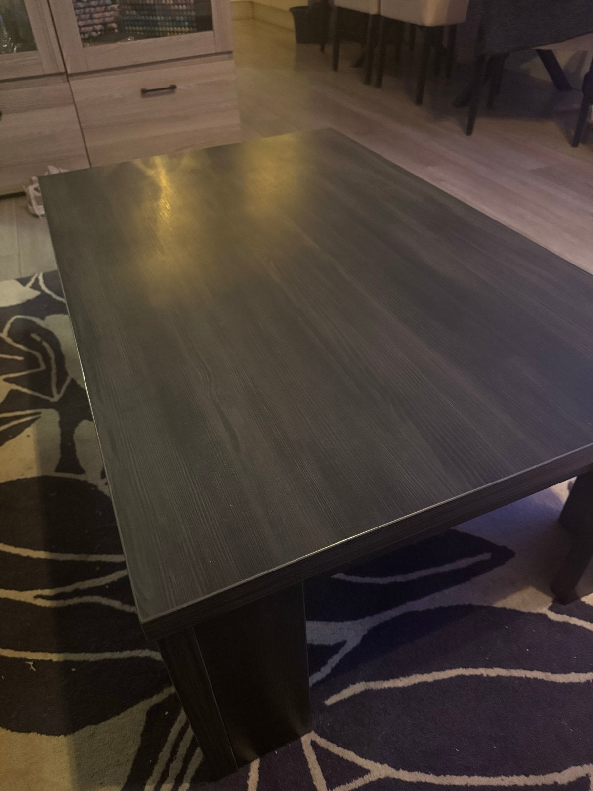 Donkerbruine houten salontafel - Zo goed als nieuw, Huis en Inrichting, 100 tot 150 cm, Zo goed als nieuw, Overige houtsoorten