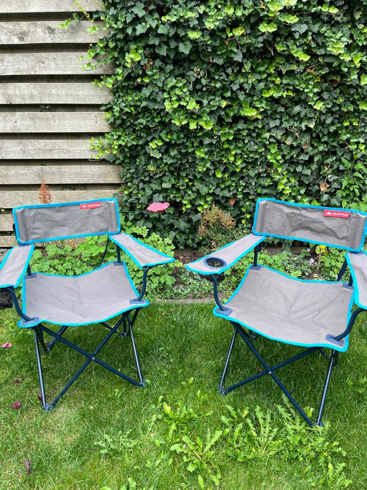 2x Opvouwbare campingstoelen Decathlon, Caravans en Kamperen, Ophalen, Gebruikt, Campingstoel