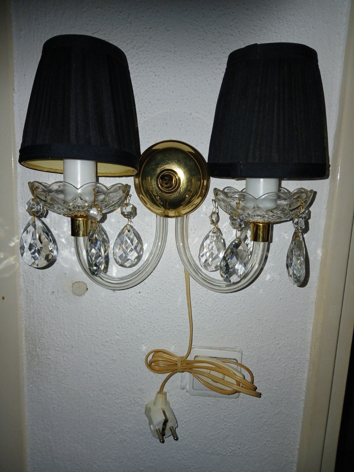 set van 2 vintage wandlampjes, Ophalen of Verzenden, Kunststof