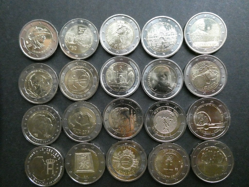 Set 2 euro herdenkingsmunten ook schaarse, Ophalen of Verzenden, Overige landen, 2 euro, Setje