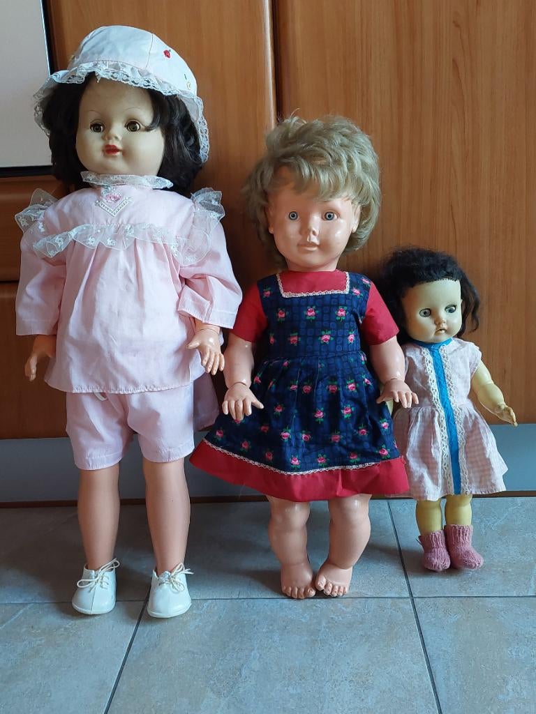 3 poppen uit de jaren 50/60, Verzamelen, Poppen, Ophalen, Gebruikt, Pop