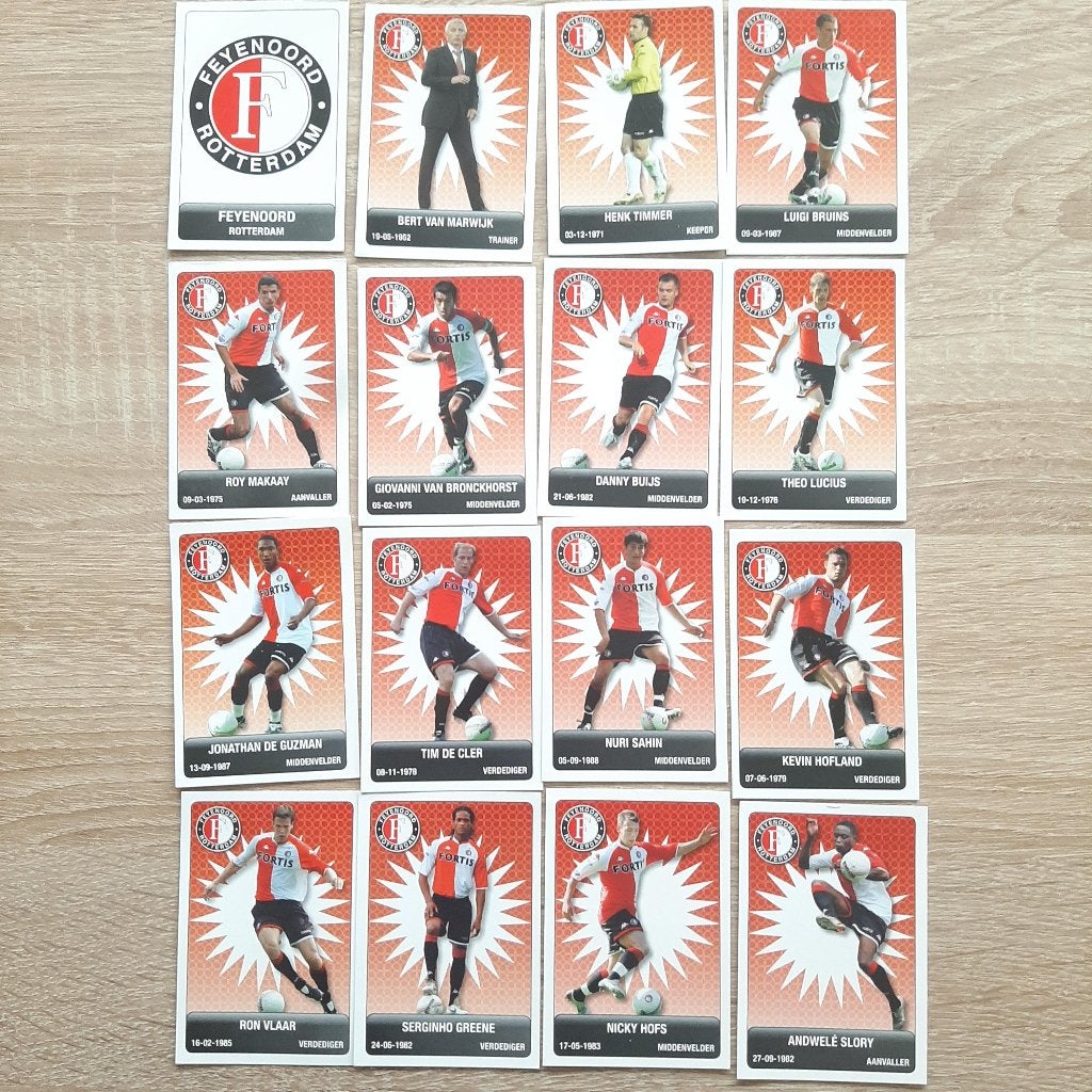 Feyenoord voetbalplaatjes PLUS Eredivisie 2007-08 NIEUW, Verzenden, Zo goed als nieuw, Feyenoord, Poster, Plaatje of Sticker