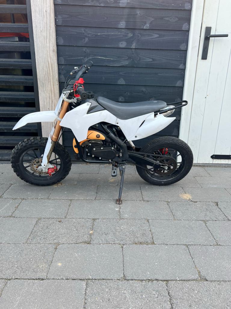 Mini crossmotor, minibike, pitbike, Ophalen, Zo goed als nieuw, 50 cc, Schijfrem