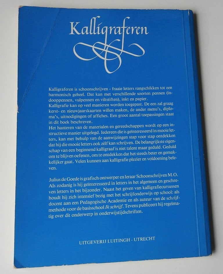 Boek:  Kalligraferen, Gelezen, Julius de Goede, Verzenden, Overige onderwerpen