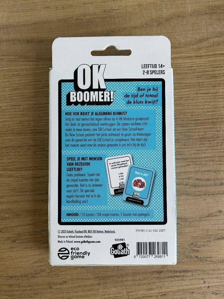 NIEUW | OK Boomer! Kaartspel Goliath, Ophalen of Verzenden, Nieuw