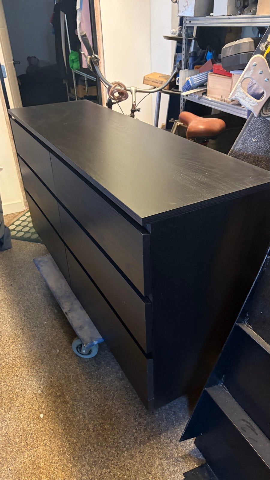 IKEA malm ladekast met 6 laden - Zwart, Huis en Inrichting, Kasten | Ladekasten, Gebruikt, 100 tot 150 cm, 5 laden of meer, Ophalen of Verzenden