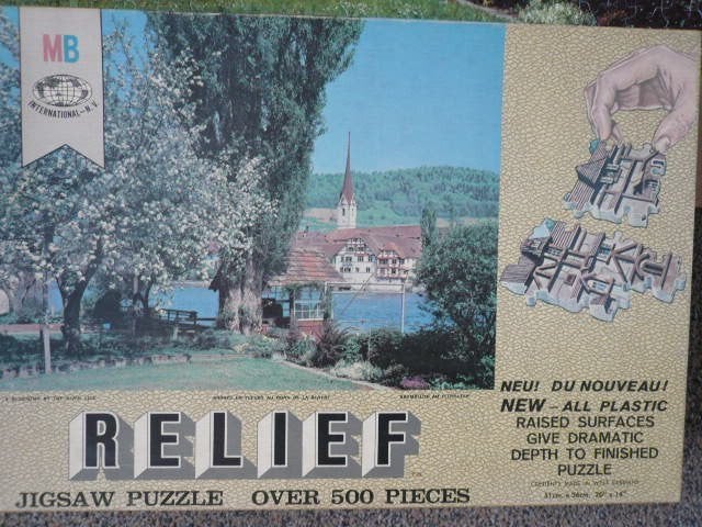 bijzondere RELIEF legpuzzle MB B644 jigsaw uit 1968 500 st., Ophalen of Verzenden, 500 t/m 1500 stukjes, Zo goed als nieuw, Legpuzzel