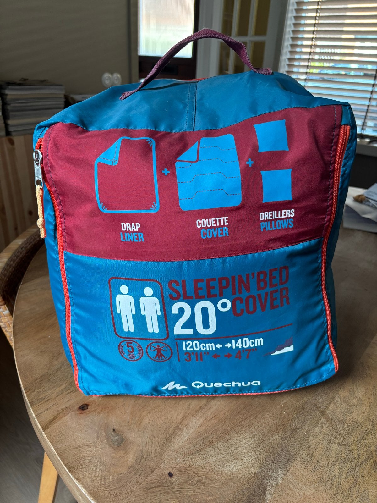 Quechua Tweepersoons Sleepin' Bed Cover met Kussens, Ophalen of Verzenden, Gebruikt