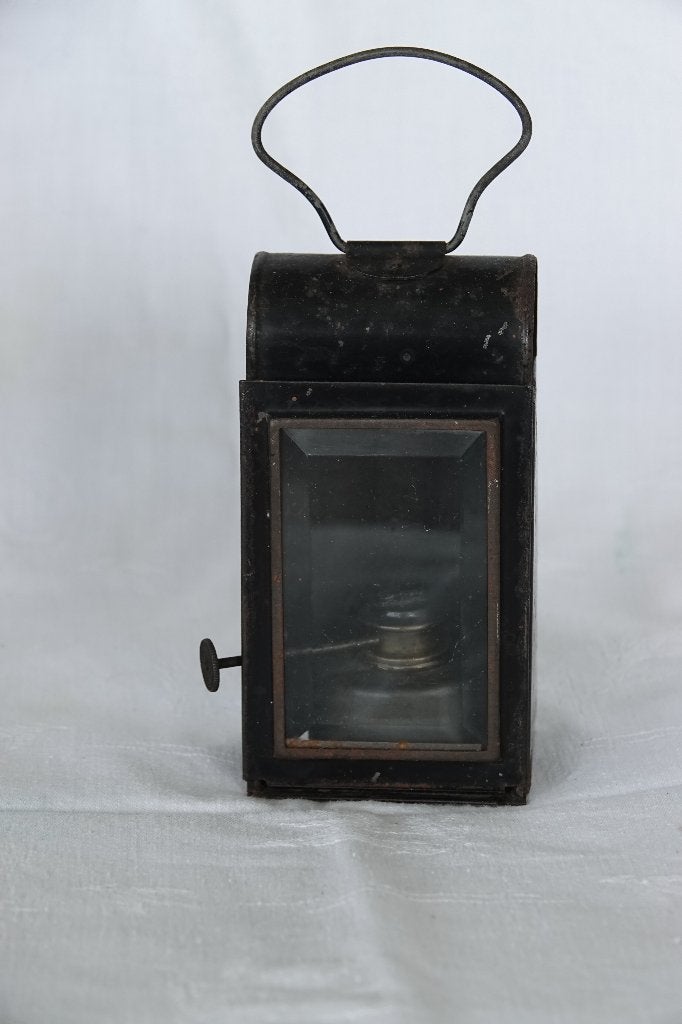 Antieke blikken spoorweg / conducteur lamp – ca. 1920-1940, Ophalen of Verzenden