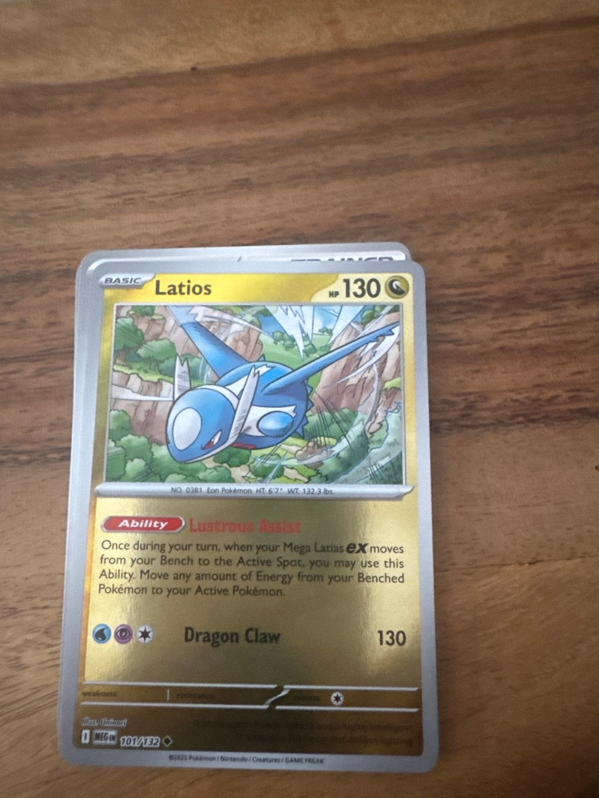 Pokémon Kaart Latios 101/132 Holo, Ophalen of Verzenden, Zo goed als nieuw, Losse kaart, Foil