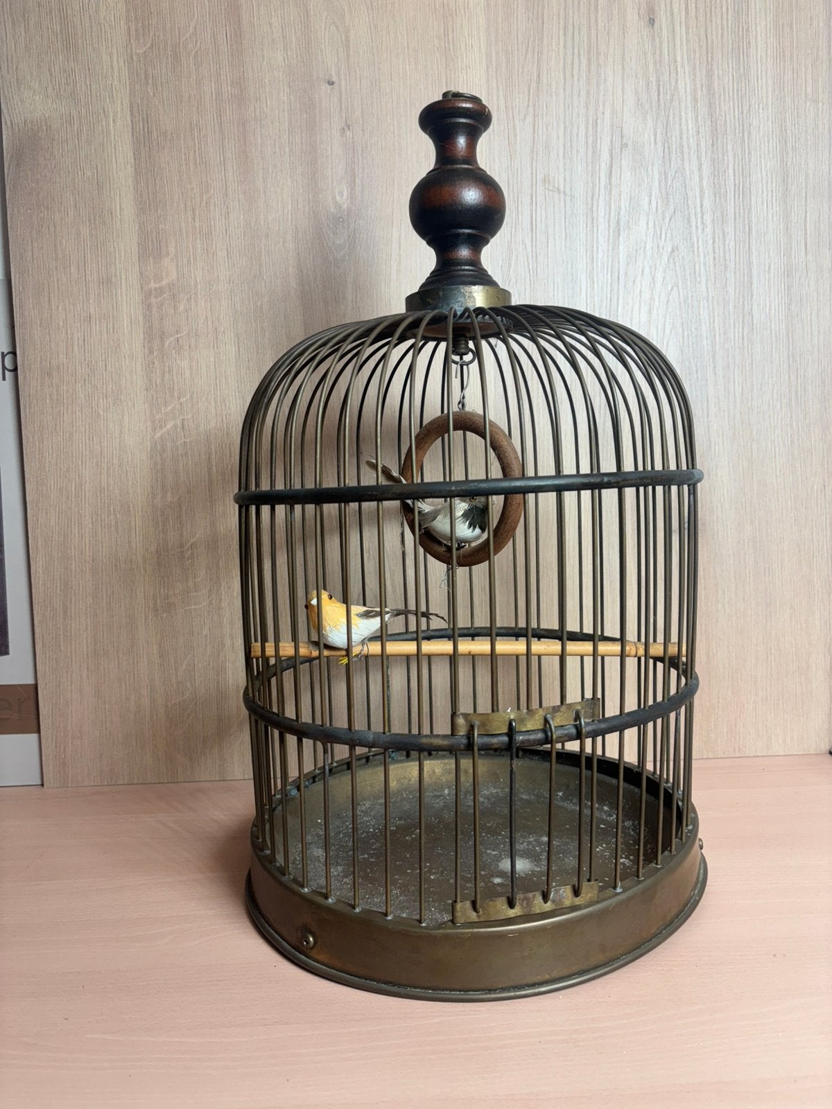 Oude koperen vogelkooi, Ophalen, Zo goed als nieuw, Metaal, Vogelkooi