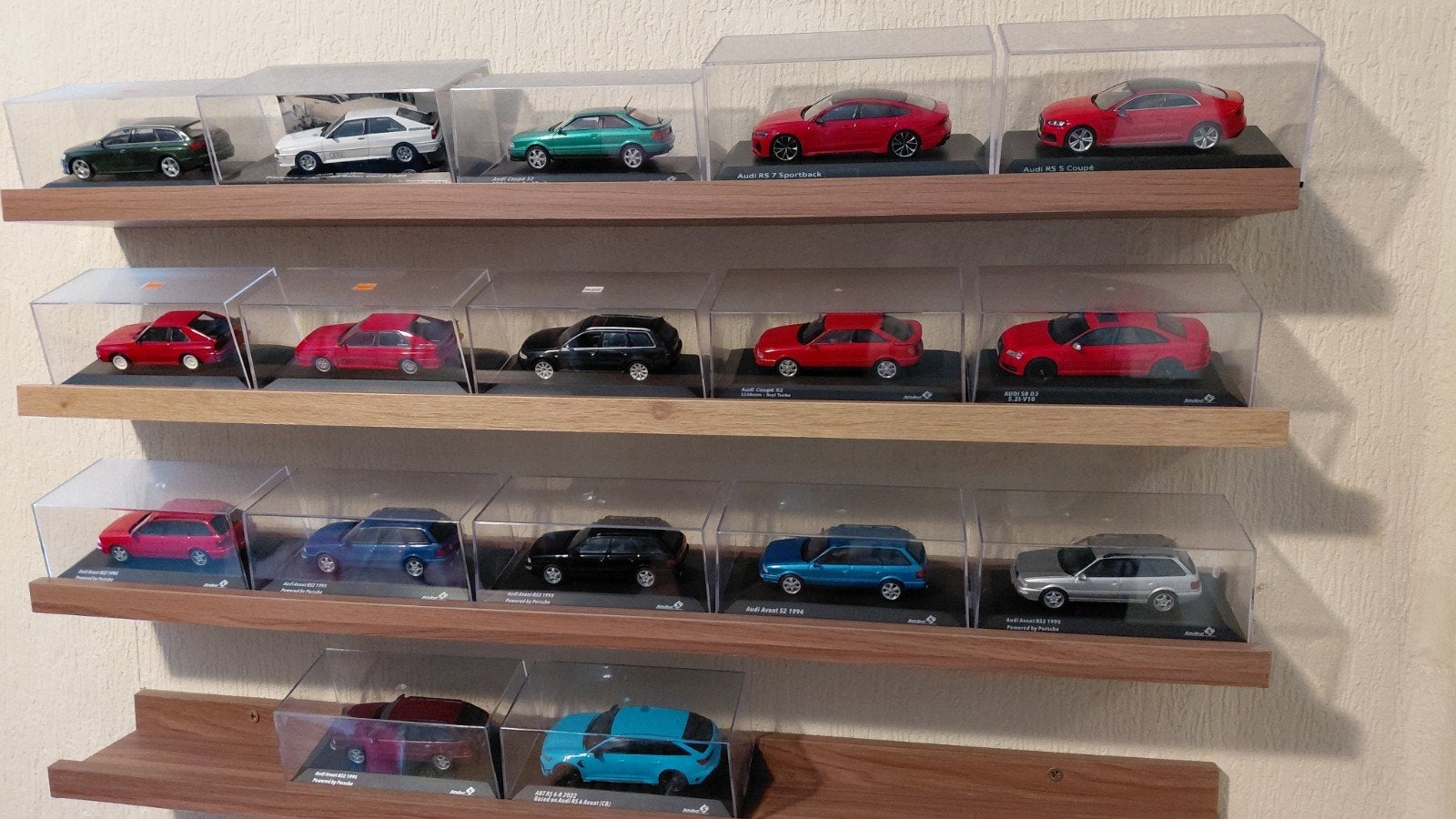 Audi modelauto collectie - 17 stuks (Minichamps, Spark), Ophalen of Verzenden, Zo goed als nieuw, Auto