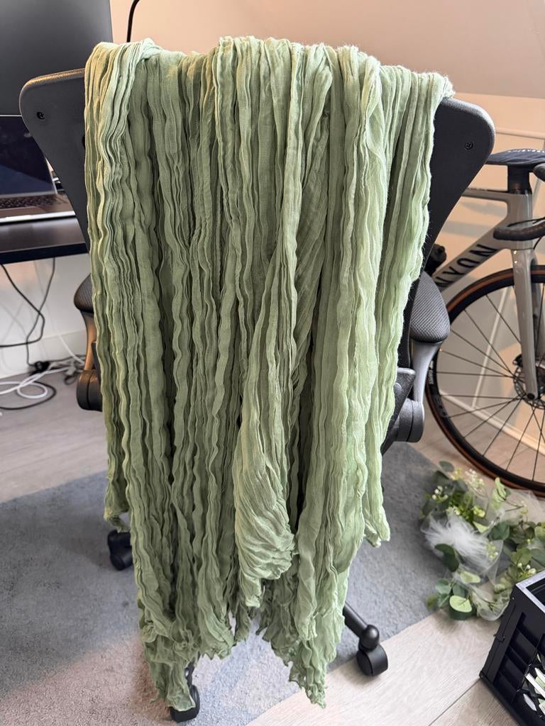 Tafelloper 10 stuks, groen, 270x45cm, Ophalen of Verzenden, Zo goed als nieuw, Rechthoek, Binnen