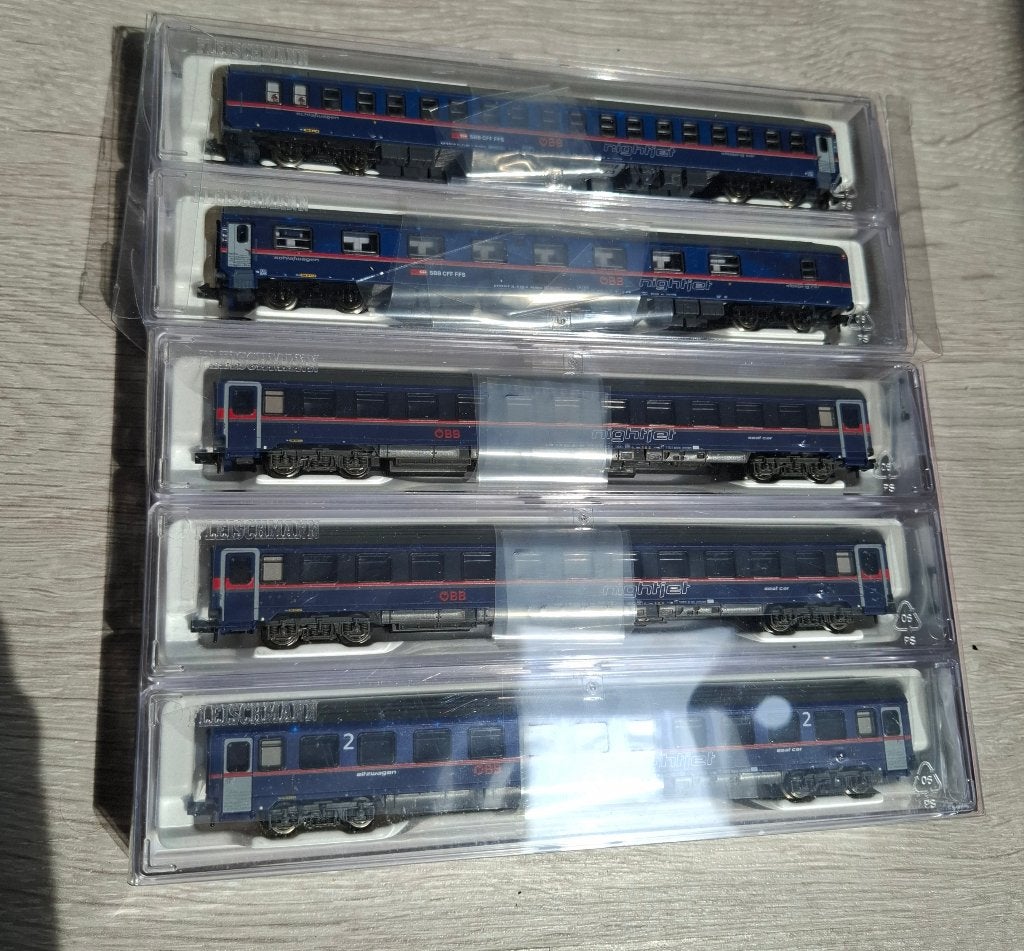 Nightjet rijtuigen sets Fleischmann, Gelijkstroom, Fleischmann, Ophalen of Verzenden, Nieuw