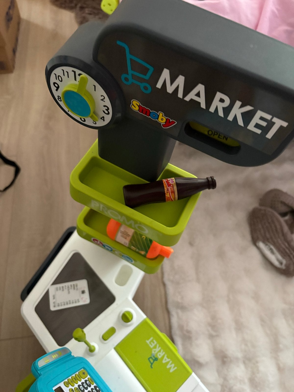 Smoby Market Speelgoed Kassa en Winkel, Ophalen, Zo goed als nieuw, Jongen of Meisje