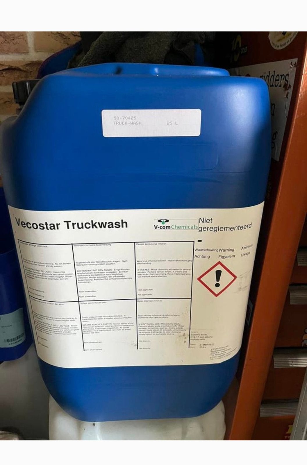 Vecostar Truckwash reiniger 25 liter, Ophalen
