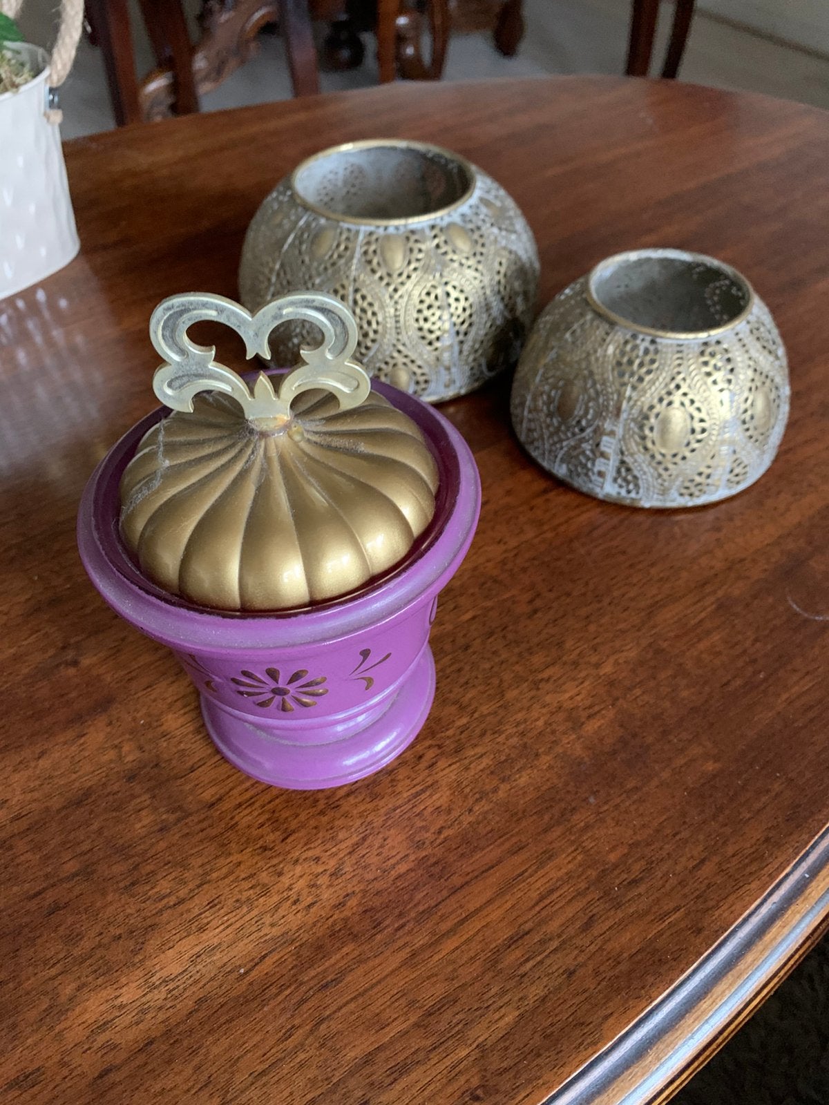 Vintage glazen pot net deksel, Ophalen of Verzenden