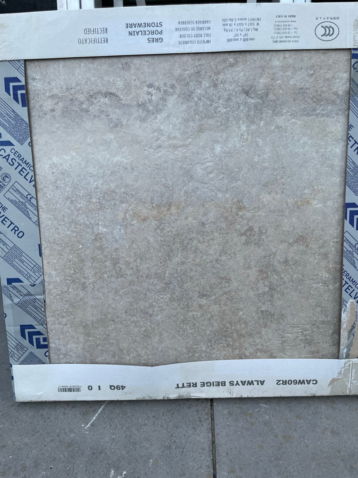 Castel vetro always beige vloertegels 59.7x59.7 cm - (Nieuw), Ophalen, 40 tot 60 cm, 40 tot 60 cm, Keramiek