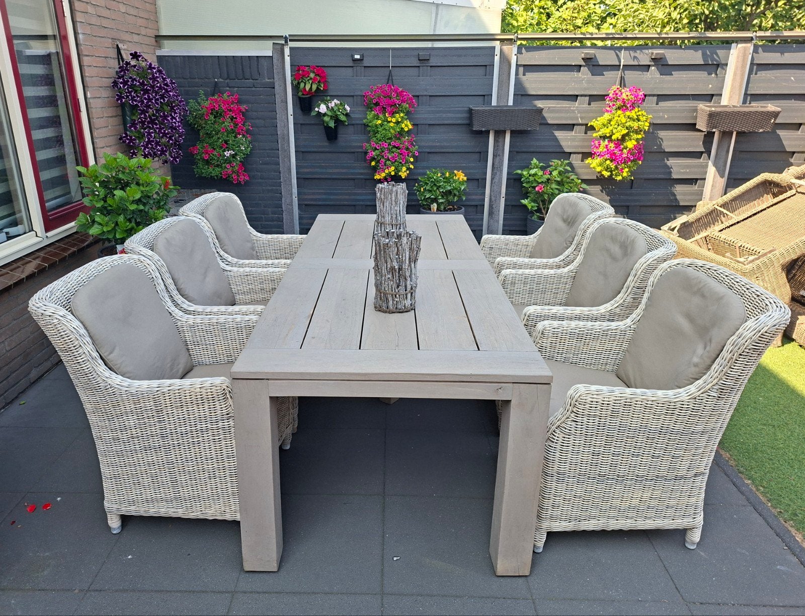 prachtige Z.G.A.N tuinset/diningset 4SO/Life twv ruim €4500, Tuin en Terras, Ophalen, 6 zitplaatsen, Zo goed als nieuw, Tuinset