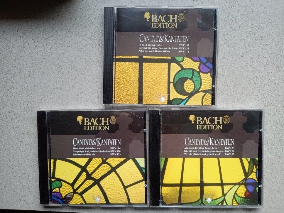 5 Bach Cantates CD's - Perfecte Staat, Ophalen of Verzenden, Zo goed als nieuw, Bach, Inclusief doosje