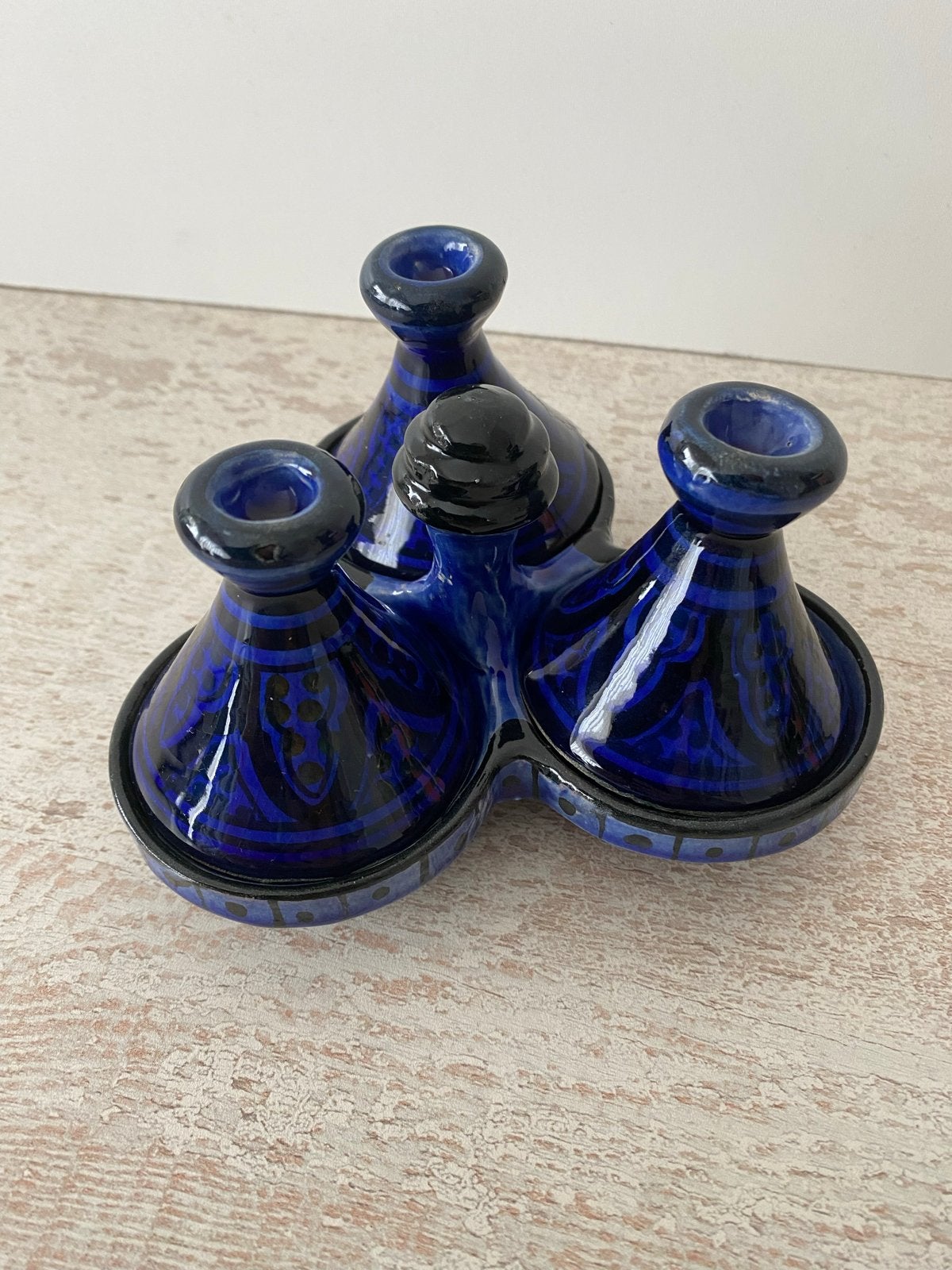 Set Marokkaanse kruidenschaaltjes handgemaakt, Gebruikt, Keramiek, Ophalen of Verzenden, Schaal of Schalen