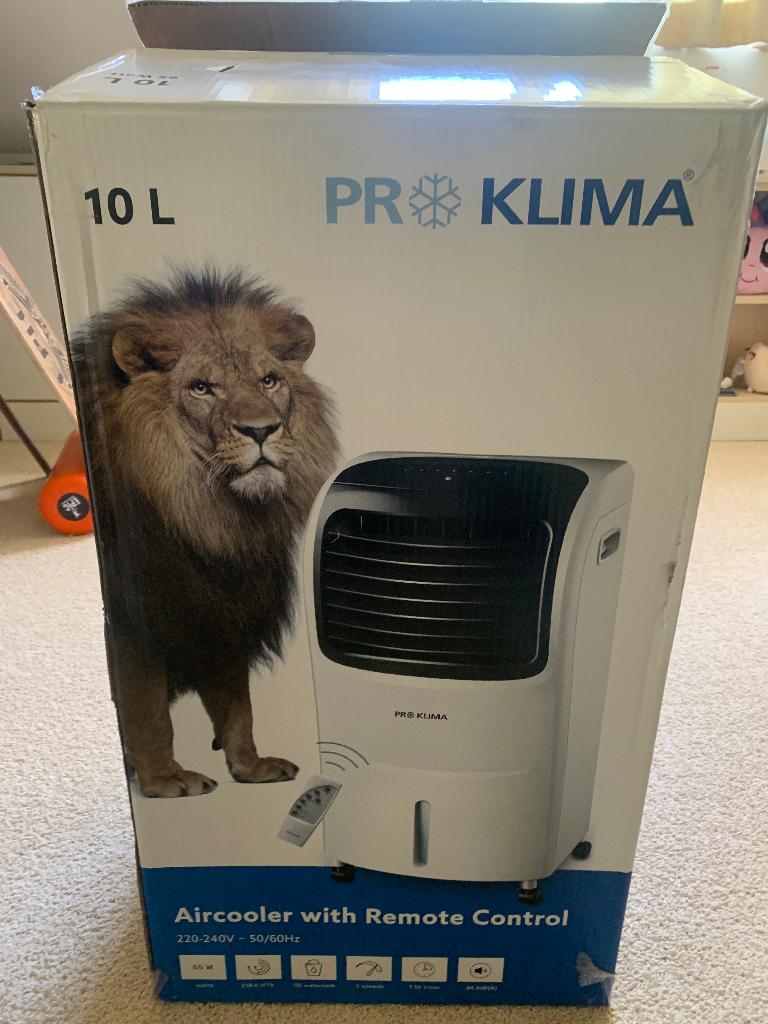 Proklima 10L Aircooler, Ophalen, Minder dan 60 m³, 3 snelheden of meer, Zo goed als nieuw