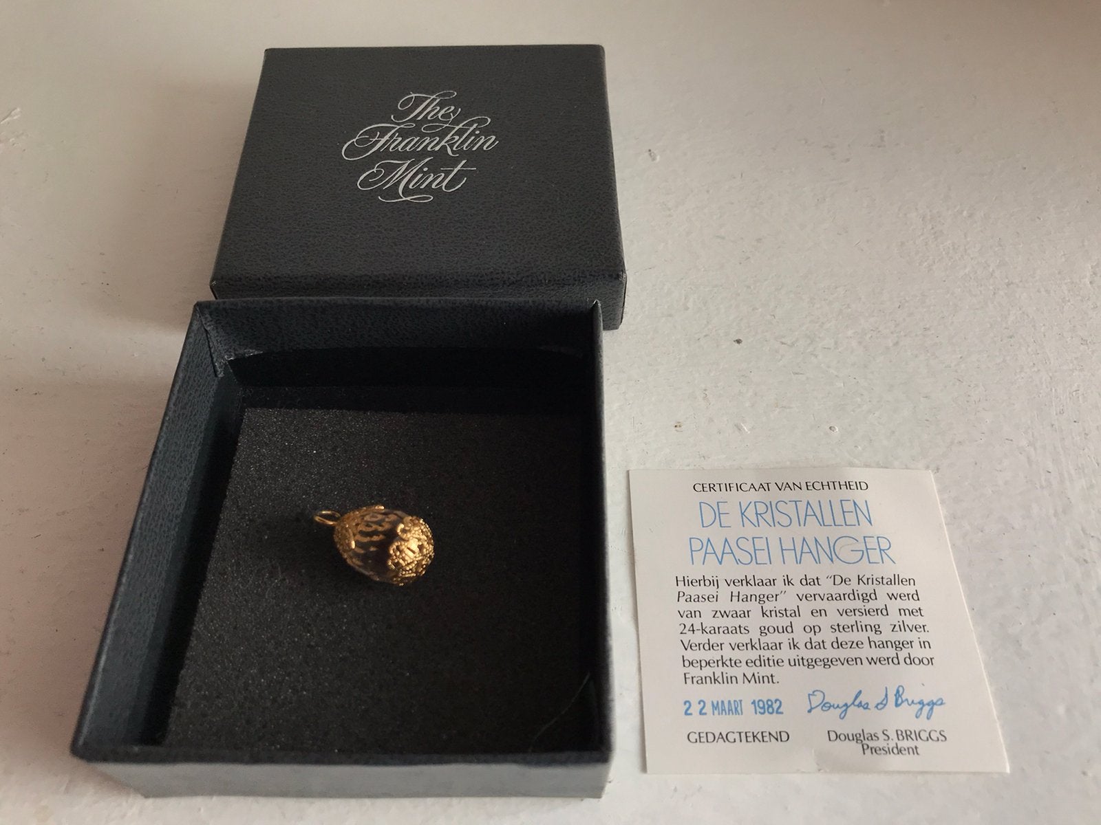 Paasei hanger kristal Franklin Mint, Ophalen of Verzenden, Zo goed als nieuw