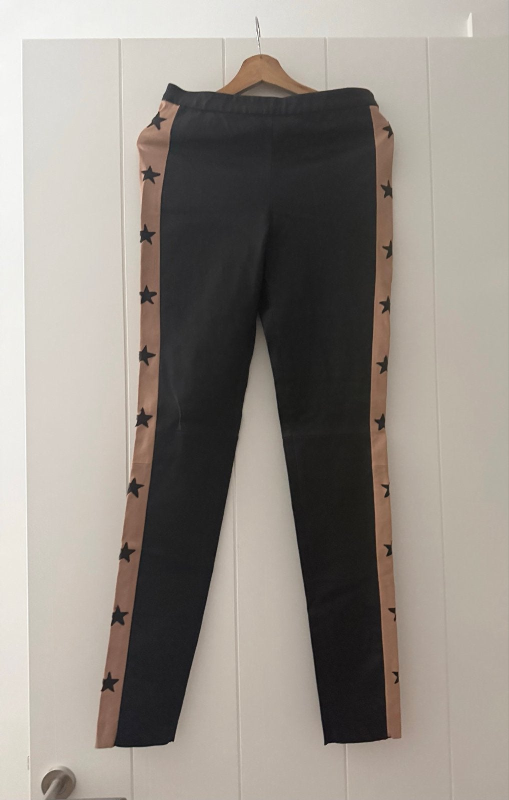 Ibana Lams nieuwe Leren Broek Maat 42 met Sterren, Zwart, Maat 42/44 (L), Ophalen of Verzenden, Lang