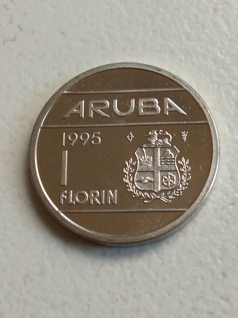 Aruba 1 florin 1995., Ophalen of Verzenden, Noord-Amerika, Losse munt