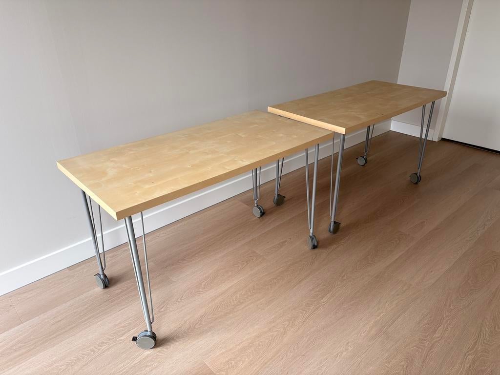 2x Ikea Vika tafels verrijdbaar rolbaar, Ophalen, Gebruikt, 75 cm of meer, 60 cm of meer