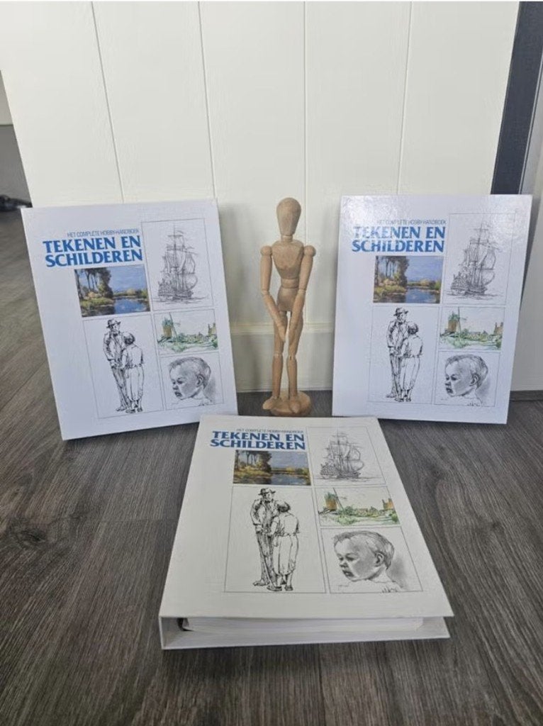 Hobby-handboek Tekenen en Schilderen (3 delen) + Ledenpop, Hobby en Vrije tijd, Ophalen of Verzenden, Gebruikt, Boek of Gids