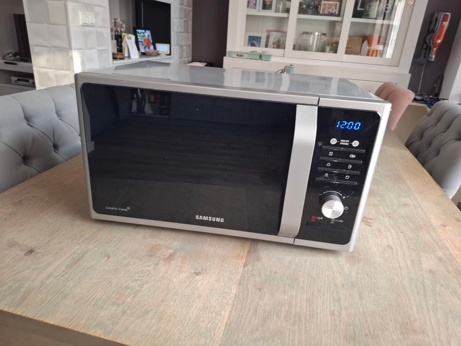 Samsung MS23F301TAS Magnetron - Zo goed als nieuw, Ophalen, Draaiplateau, Vrijstaand, Magnetron