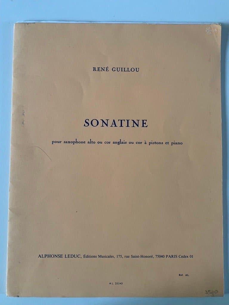 Bladmuziek Saxofoon/Engelse hoorn/hoorn Eb Sonatine Guillou, Ophalen of Verzenden, Artiest of Componist, Overige genres, Saxofoon