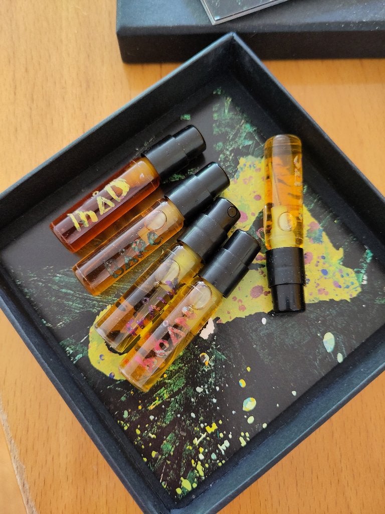 ånd fragance parfum testers, twee doosjes met 5 flesjes, Ophalen of Verzenden, Zo goed als nieuw