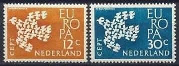 Nederland NVPH nr 757/8 ongebruikt Europazegels 1961, Postzegels en Munten, Postzegels | Nederland, Ophalen of Verzenden, Na 1940