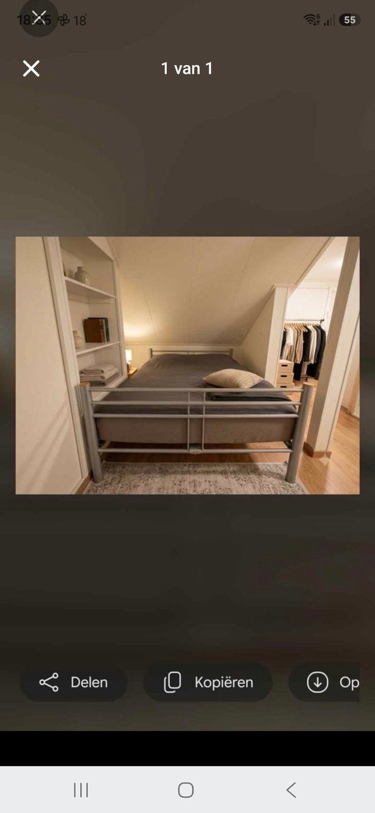 gratis bed, Ophalen, Gebruikt, Wit, Tweepersoons