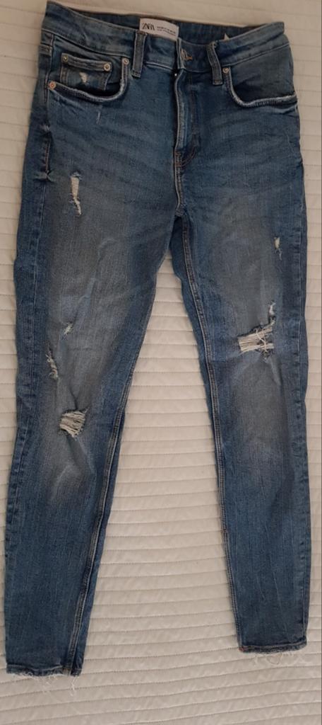 Zara spijkerbroek maat 36 blauw jeans jegging broeken high, Zara, Zo goed als nieuw, W28 - W29 (confectie 36), Verzenden