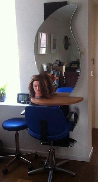 Unieke spiegel met plankje - Ideaal voor salon of hal, Ophalen, Rechthoekig, Minder dan 50 cm, Minder dan 100 cm