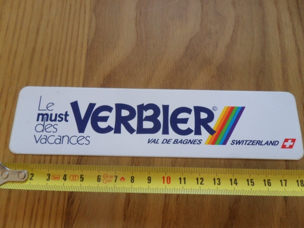 sticker Zwitserland VERBIER val de bagnes Le must des vacanc, Ophalen of Verzenden, Zo goed als nieuw