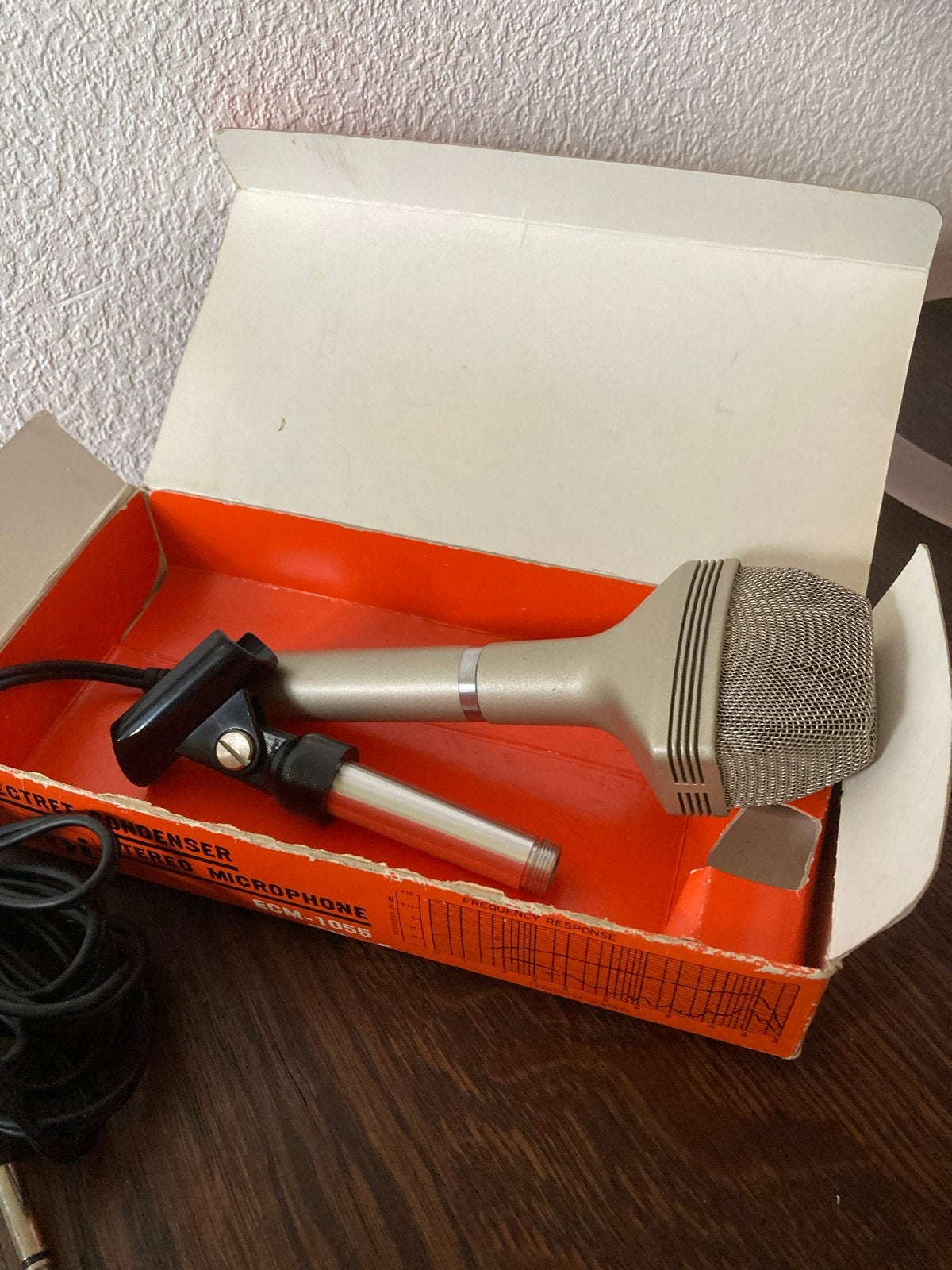 Vintage Aoi Stereo Microfoon ECM-1055 in originele doos, Ophalen of Verzenden, Gebruikt, Overige typen