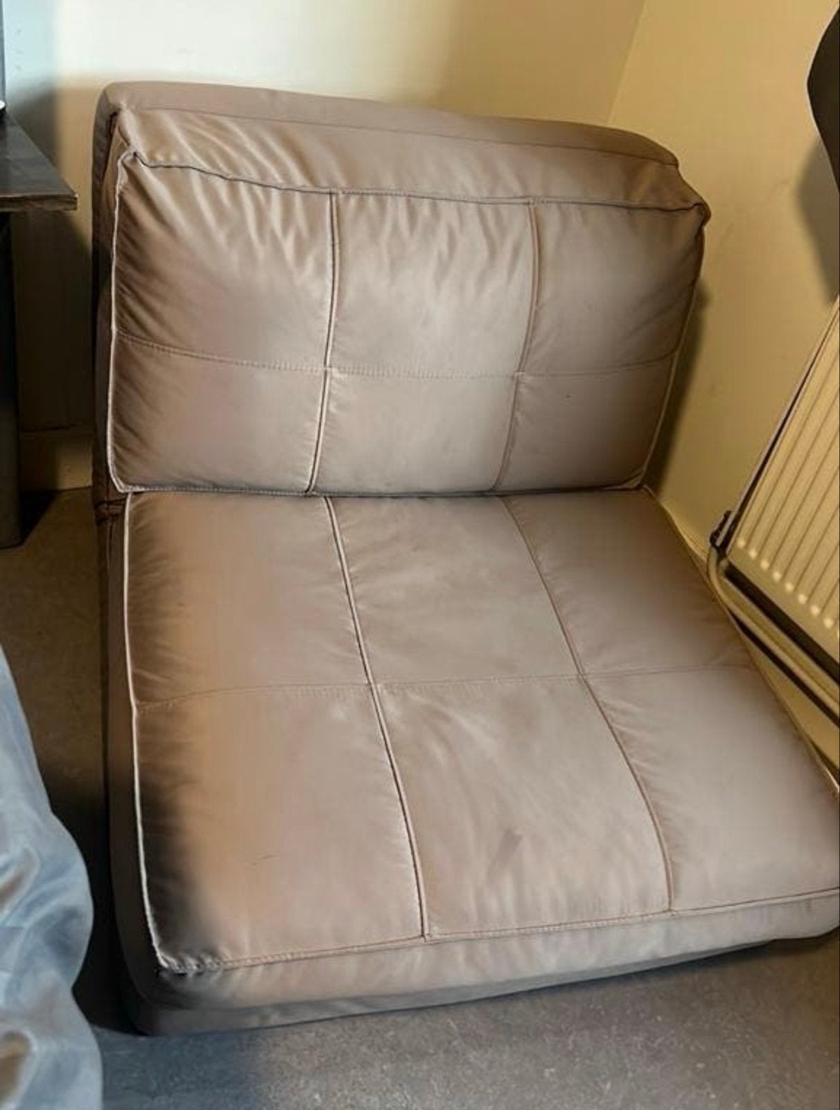 Slaapzetel 76 cm breed, 2m uitgestrekt - Af te halen in As, Ophalen, Gebruikt, Bruin, 200 cm