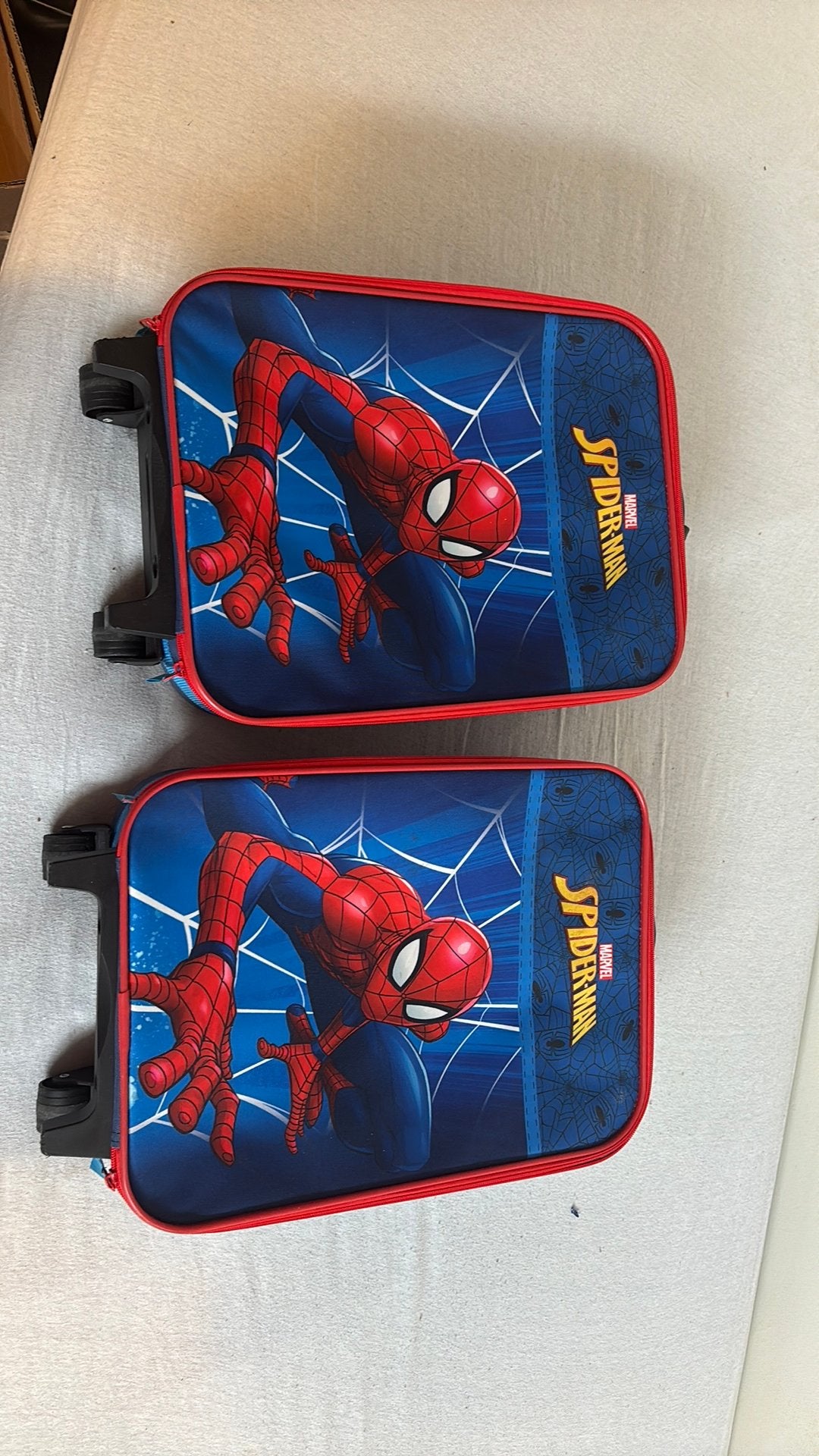 2x spiderman kinder koffer, Ophalen, Hard kunststof, Minder dan 50 cm, Zo goed als nieuw