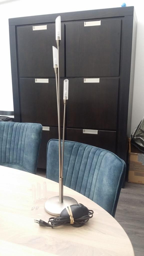 Halogeen Tafellamp met Dimmer, Ophalen of Verzenden, Zo goed als nieuw, Glas, Minder dan 50 cm