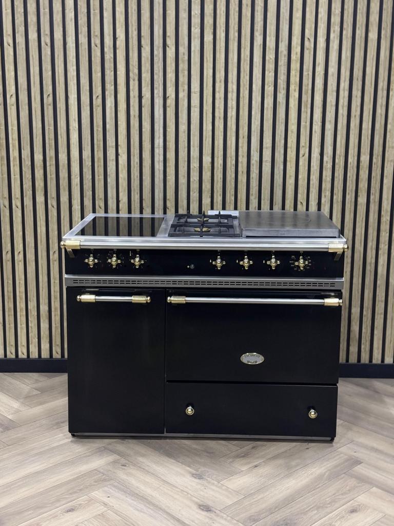 Lacanche 110cm zwart Gas + Keramisch + Hete Lucht