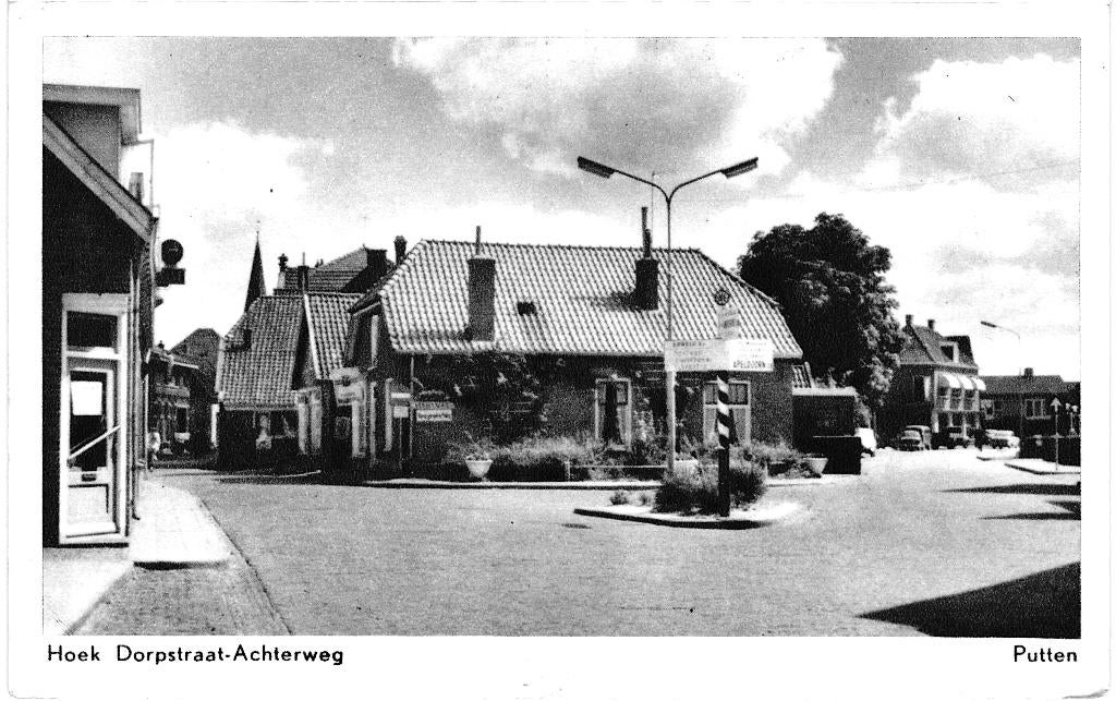 80588 Putten Gld 1964 Dorpstraat Achterweg Gelopen met zegel