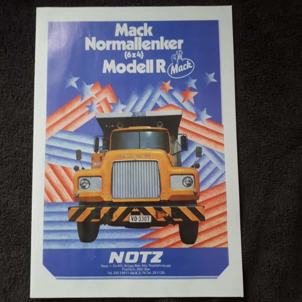Mack brochure Zwitserland Last& Kraft reprint NOTZ folder, Algemeen, Verzenden, Zo goed als nieuw, MACK